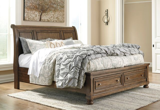 Signature Design by Ashley® Flynnter 5-Piece Medium Brown King Bedroom Set-2
