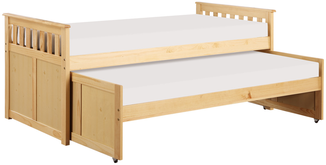 Homelegance® Bartly Natural Pine Twin/Twin Trundle Bed-2