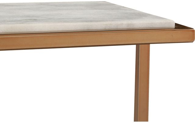 Table d'appoint carrée Delma, blanc, Renwil® 1