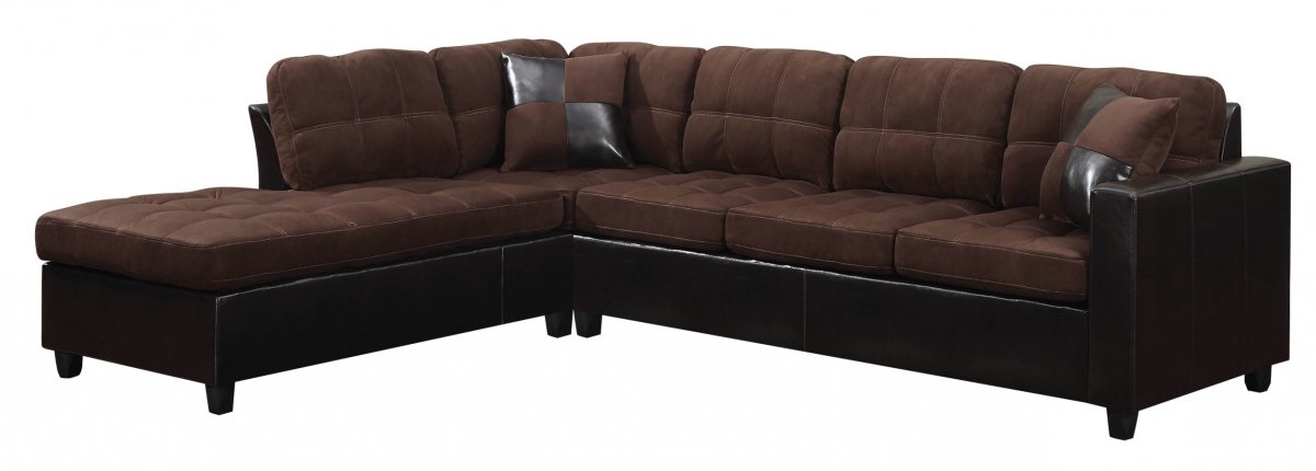 Coaster® Mallory Chocolate Brown 3 Piece Upholstered Sectional