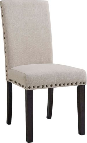 Elements International Greystone Marble Fabric Back Side Chair
