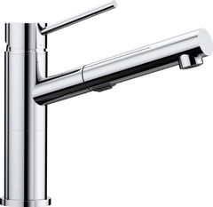 Blanco® Alta Polished Chrome Compact™ 1.8 GPM Single Hole Dual Spray Pull Out Kitchen Faucet
