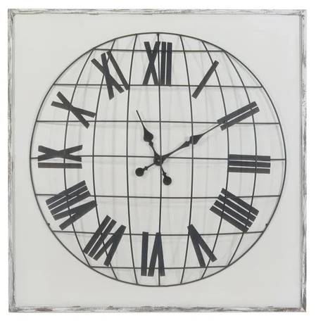 Crestview Collection Modern Times White & Black Wall Clock