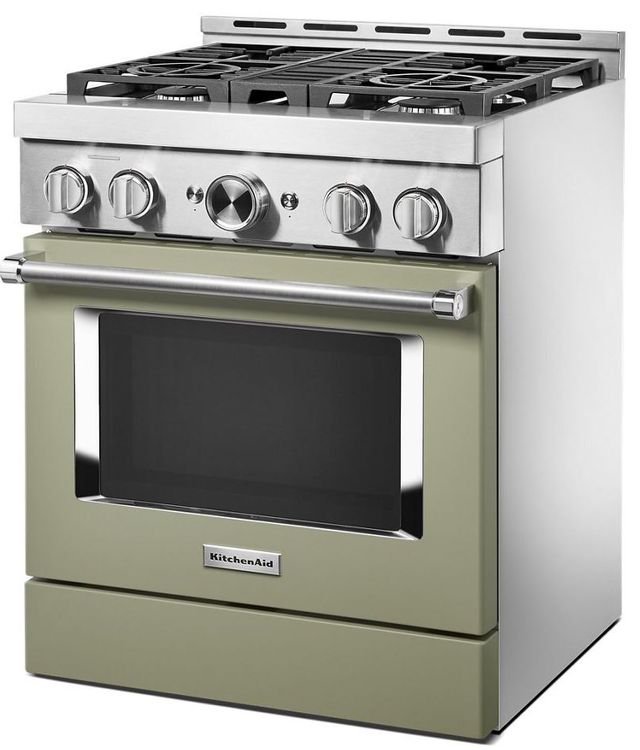 KitchenAid® 30" Stainless Steel Commercial Style Gas Range 4