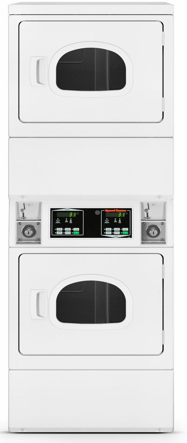 Speed Queen® Commercial 26.88" White Electric Stack Dryer