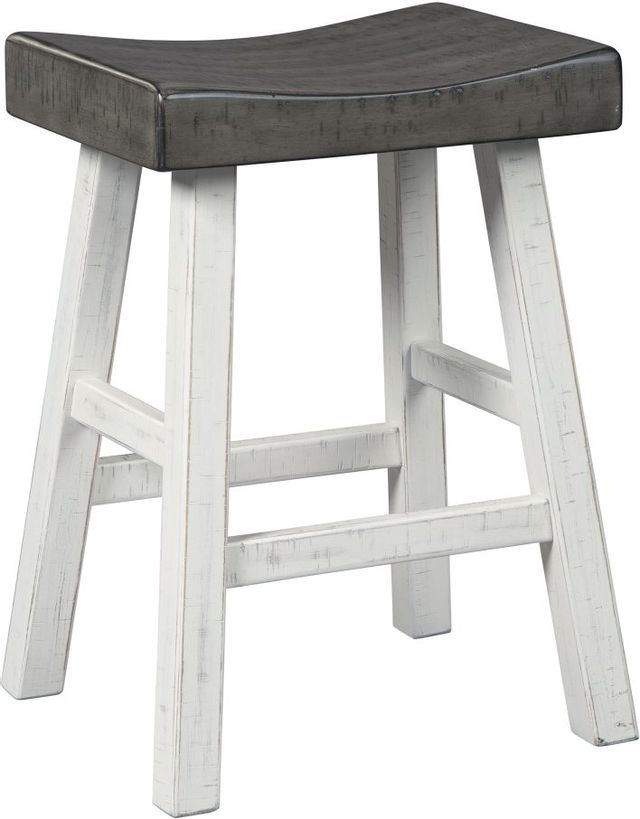 Signature Design by Ashley® Glosco Brown Gray/Antique White Counter Height Stool 0