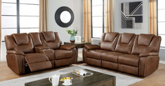 Furniture of America® Ffion Brown 2-Piece Sofa and Loveseat Set