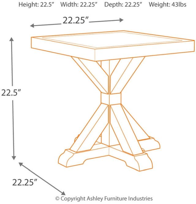 Signature Design by Ashley® Beachcroft Beige Square End Table 2