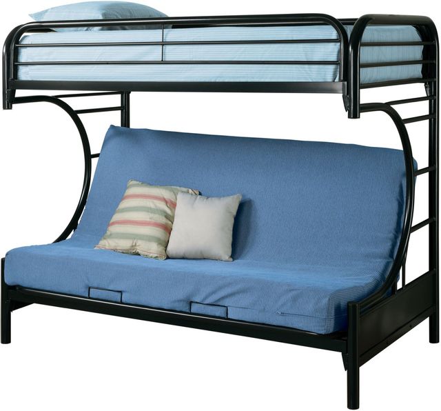 Coaster® Montgomery Glossy Black Twin/Futon Bunk Bed