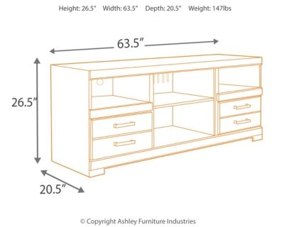 Signature Design by Ashley® Frantin LG TV Stand w/Fireplace Option 3