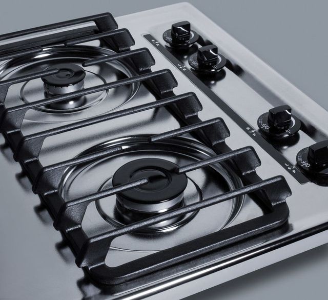 Summit® 30" Chrome Gas Cooktop 2