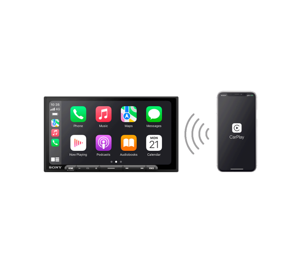 6.95" (17.6 cm) Wireless CarPlay/ Android Auto Media Receiver 4