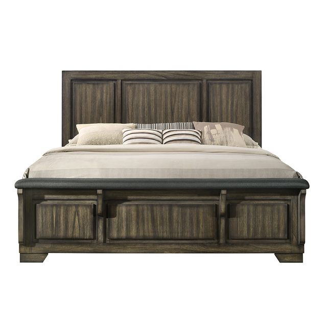New Classic Home Furnishings Ashland Rustic Brown King Panel Bed, Dresser/Mirror, & Nightstand-3