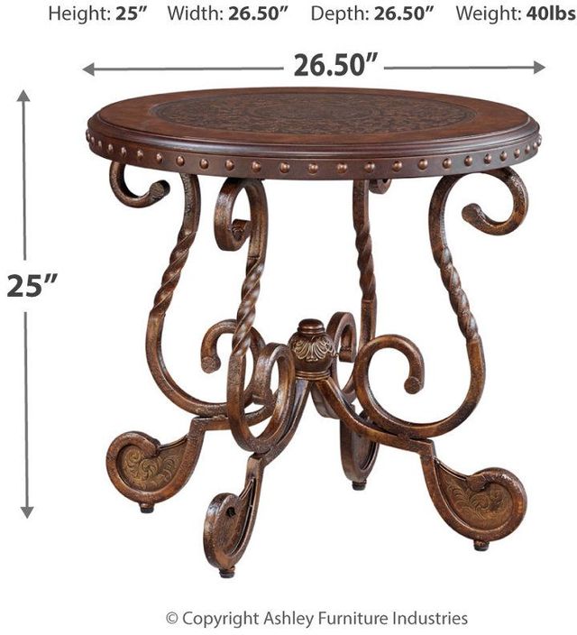 Table d'extrémité ronde Rafferty, brun, Signature Design by Ashley® 1