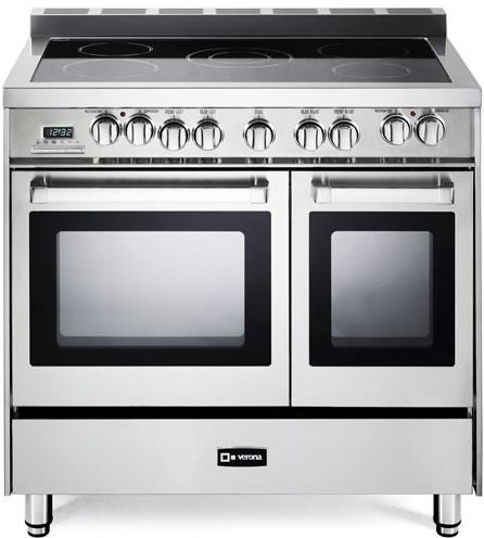Verona® 36" Stainless Steel Double Oven Free Standing Electric Range