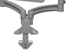 Chief® Kontour™ Silver K1D Dual Monitor Reduced Height Dynamic Desk Mount 1