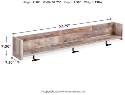 Signature Design by Ashley® Neilsville Whitewash Storage Bench with Coat Rack 4