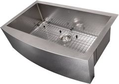 ZLINE 33" Vail Farmhouse Single Bowl DuraSnow® Stainless Steel Kitchen Sink