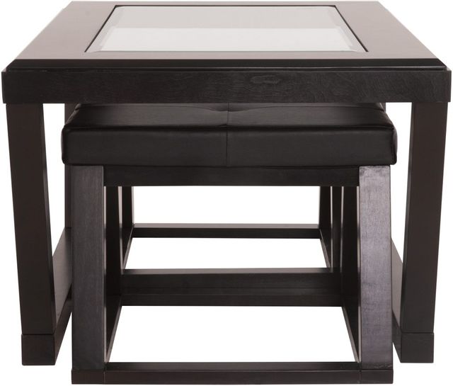 Signature Design by Ashley® Kelton Espresso Coffee Table with Two Nesting Stools 3