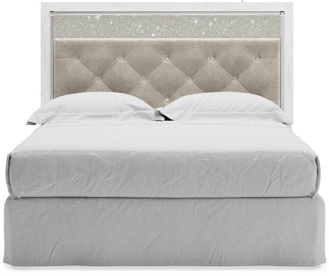Signature Design by Ashley® Altyra White Queen/Full Upholstered Panel Headboard-3