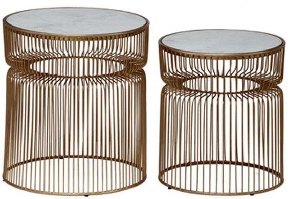 Signature Design by Ashley® Vernway 2-Piece Gold Accent Tables Set