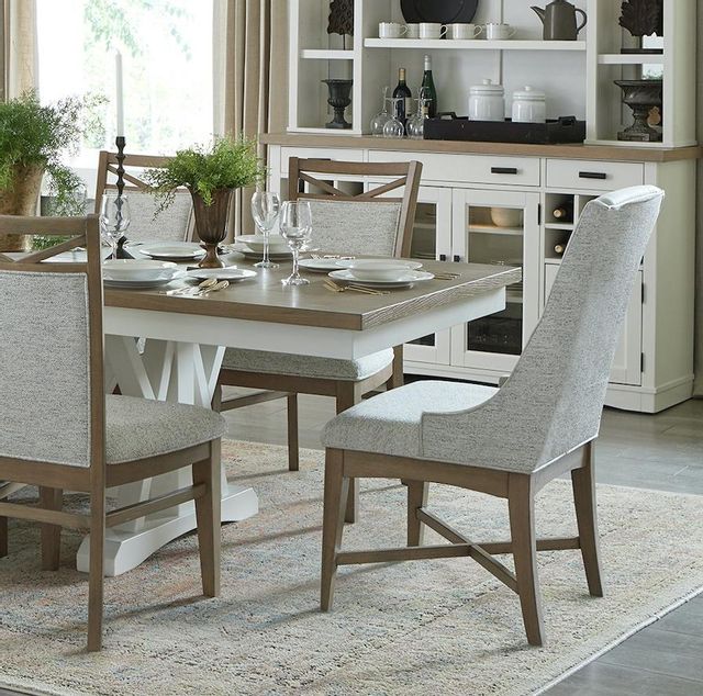 Parker House® Americana Modern Dining 2-Piece Cotton and Weathered Natural Dining Chair Set 1