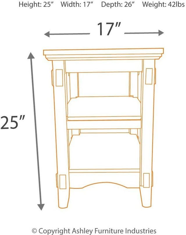 Signature Design by Ashley® Cross Island Medium Brown Chairside End Table 5