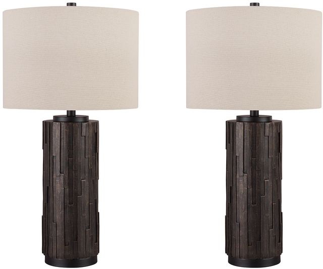 Signature Design by Ashley® Makya Set of 2 Black Poly Table Lamps
