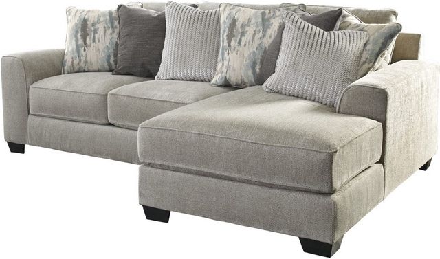 Benchcraft® Ardsley 2-Piece Pewter Right-Arm Facing Loveseat Sectional
