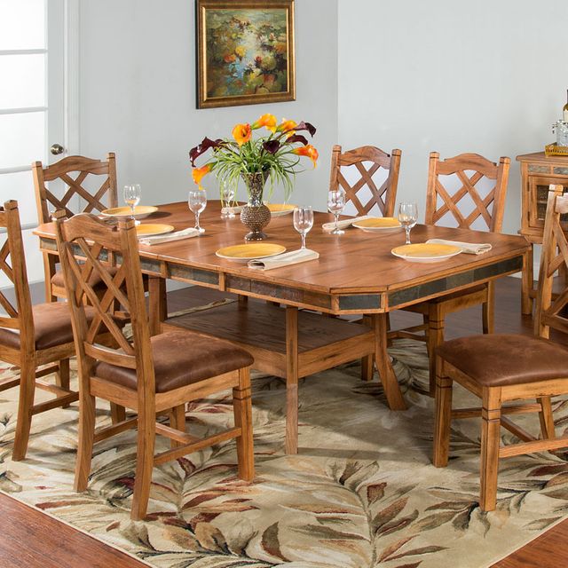 Sunny Designs Sedona Dual Height Ext. Dining Table with Double Butterfly Leaves 1