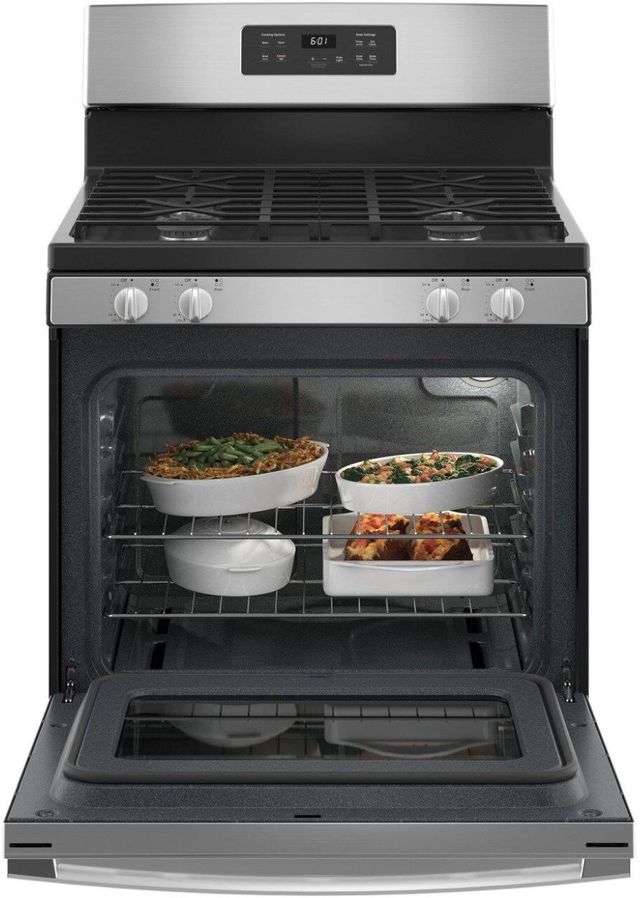 GE® 30" Stainless Steel Free Standing Gas Range with Continuous Grates 2