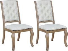 Coaster® Brockway 2-Piece Cream/Barley Brown Side Chairs