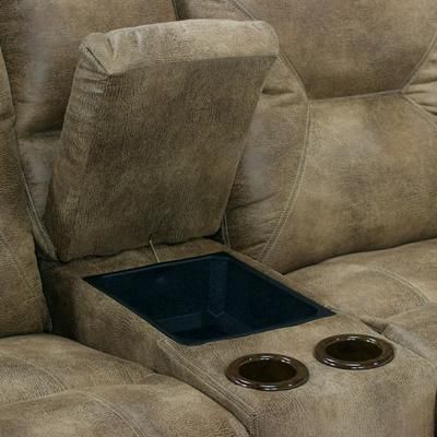 Catnapper® Voyager Brandy Lay Flat Reclining Console Loveseat 4