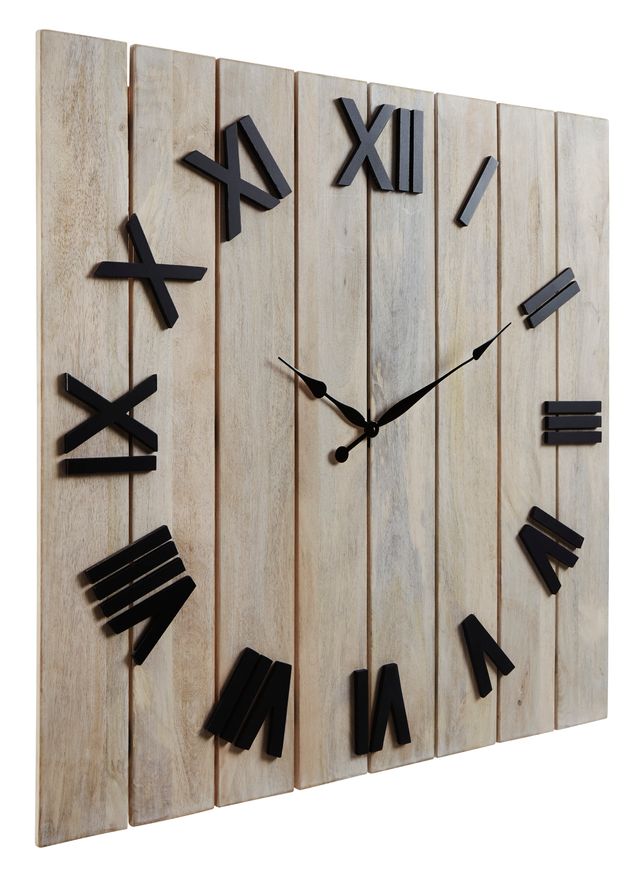 Horloge murale Bronson, blanchi/noir, Signature Design by Ashley® 1