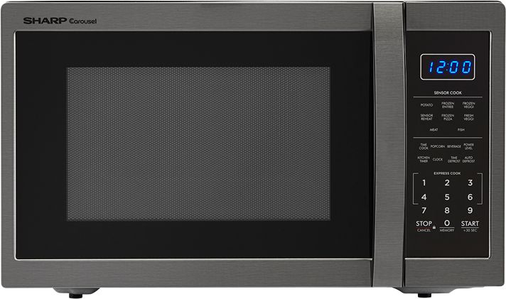 ft 1000-Watt Glass Carousel Turntable White Sharp Countertop Microwave 1.4 cu 