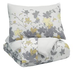 Signature Design by Ashley® Maureen Gray/Yellow Queen Comforter Set