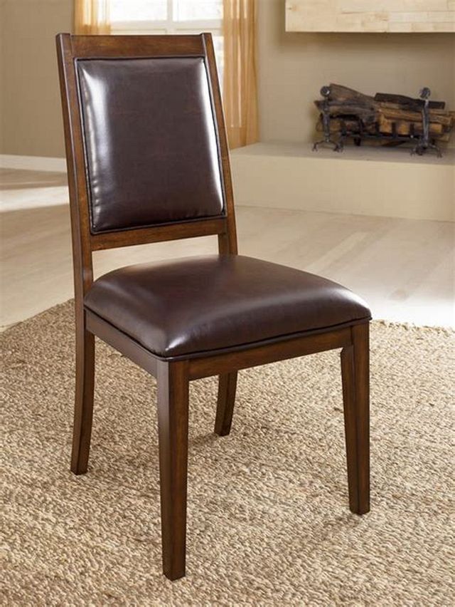 Signature Design by Ashley® Holloway Reddish Brown Dining Upholstered Side Chair 1