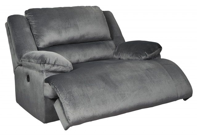 Signature Design by Ashley® Clonmel Charcoal Zero Wall Power Wide Seat Recliner 0