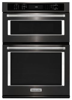 KitchenAid® 30" Black Stainless Steel with PrintShield™ Finish Electric Oven/Microwave Combo Built In