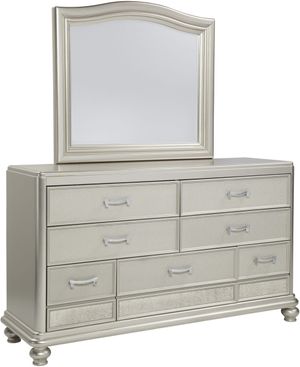 Signature Design by Ashley® Coralayne Silver Dresser and Mirror