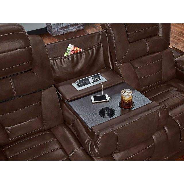 Corinthian Furniture Desert Chocolate Power Reclining Sofa-2