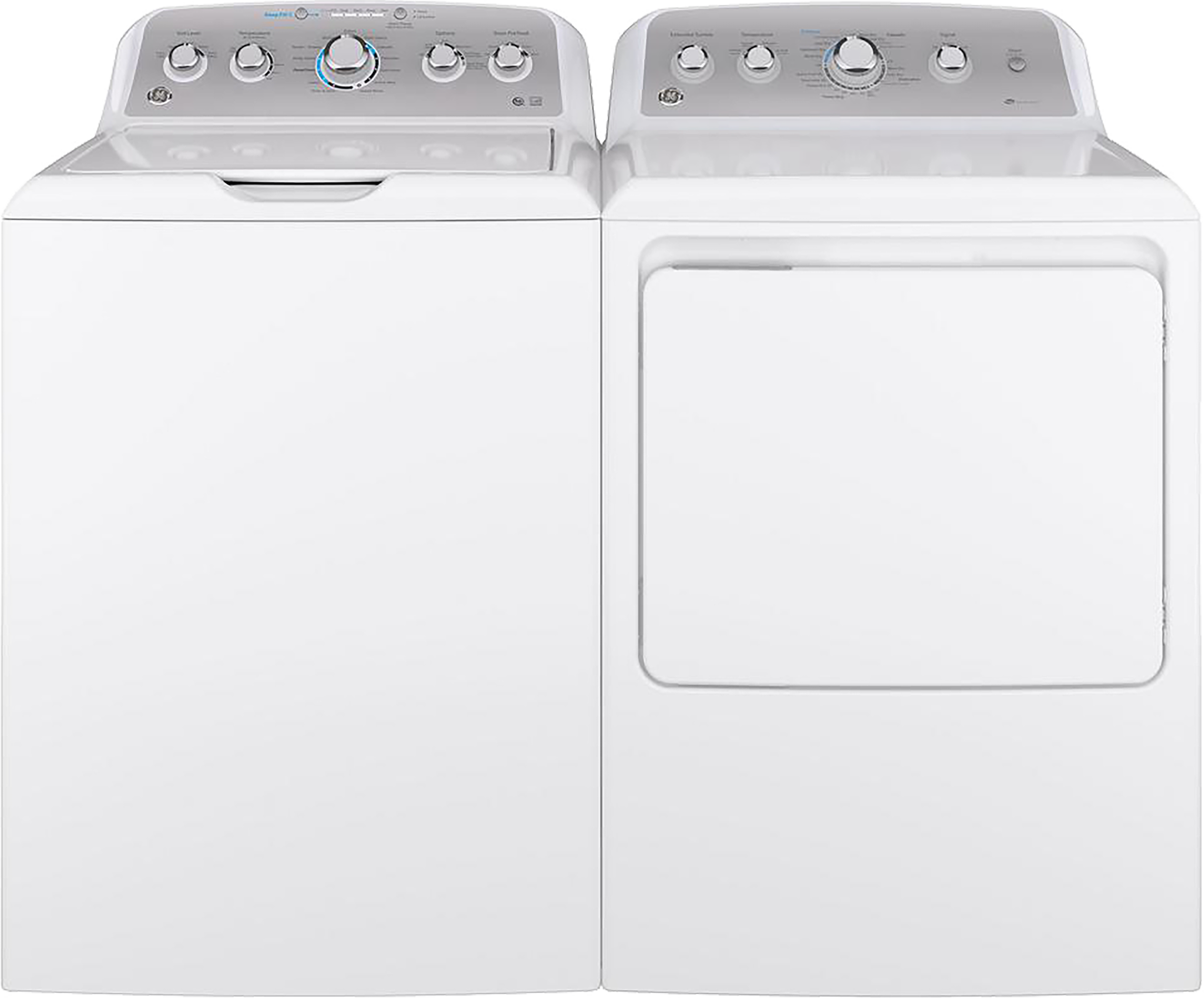 GE Top Load Pair With a 4.6 Cu Ft Washer and a 7.2 Cu Ft Electric Dryer
