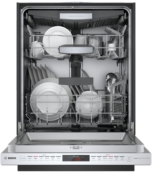 Bosch® 800 Series DLX 24" Stainless Steel Top Control Built In Dishwasher-1