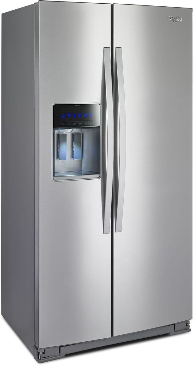 Whirlpool® 20.0 Cu. Ft. Side-By-Side Refrigerator-Monochromatic Stainless Steel 1