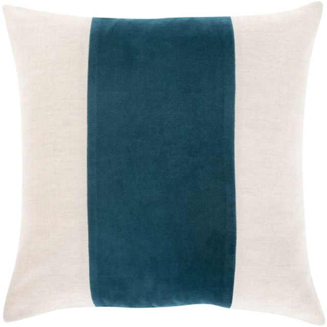 Surya Moza Teal 22"x22" Pillow Shell with Polyester Insert-0