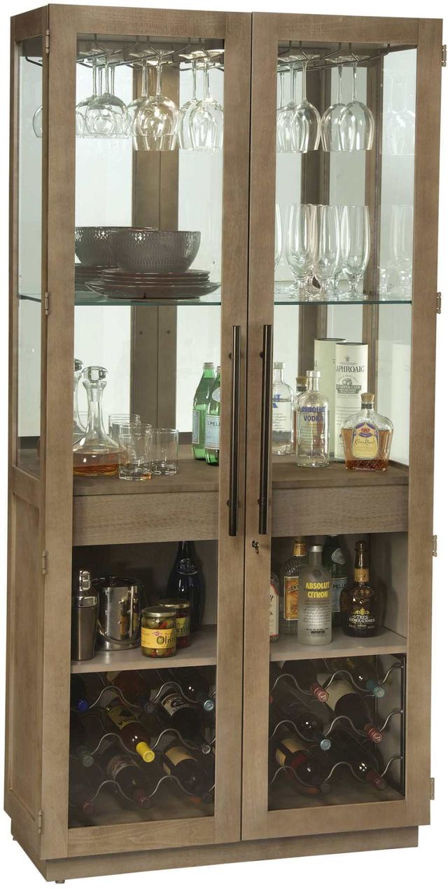 Howard Miller® Chaperone II Aged Natural Wine and Bar Cabinet