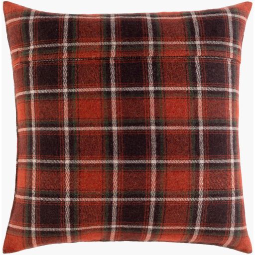 Surya Brenley Dark Red 18" x 18" Toss Pillow with Polyester Insert 2
