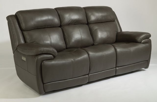 Flexsteel® Elijah Leather Power Reclining Sofa with Power Headrests 3