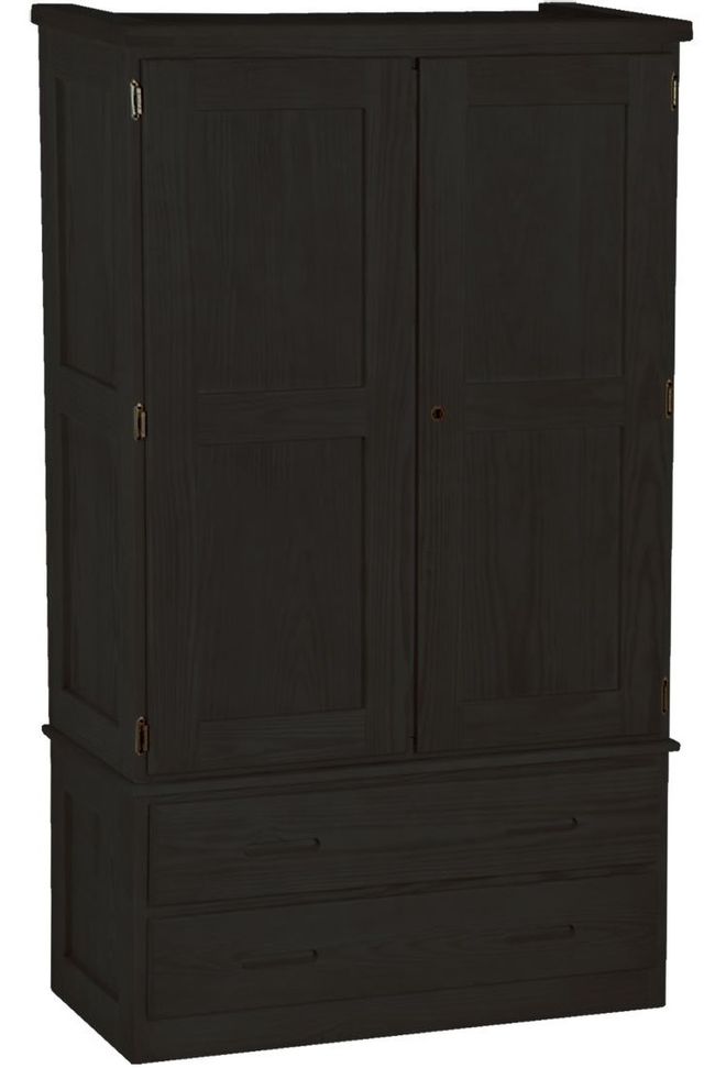 Crate Designs™ Espresso Shelf And Hanging Rod Armoire 1