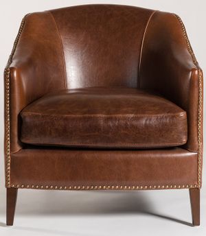 Alder & Tweed Furniture Company Madison Antique Saddle All Leather Occasional Chair